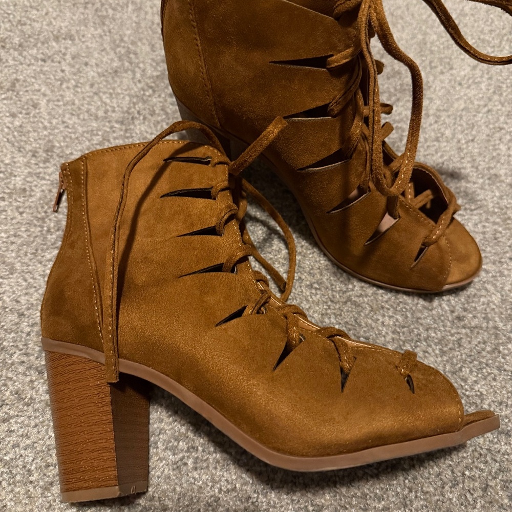 Suede heels